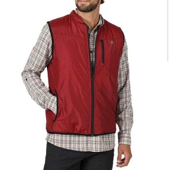 All Terrain Gear ATG x Wrangler Reversible Vest Red and Gray Large Full Zip - Picture 1 of 8